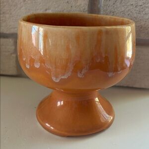 Vintage Orange Ceramic Planter